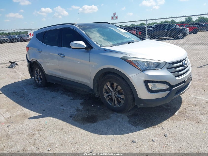 2014 Hyundai Santa fe VIN 5XYZU3LB7EG186194 IAAI salvage auction — REAR END, Original (Texas), sold $2,600 on 2026-07-28 (photo 1)
