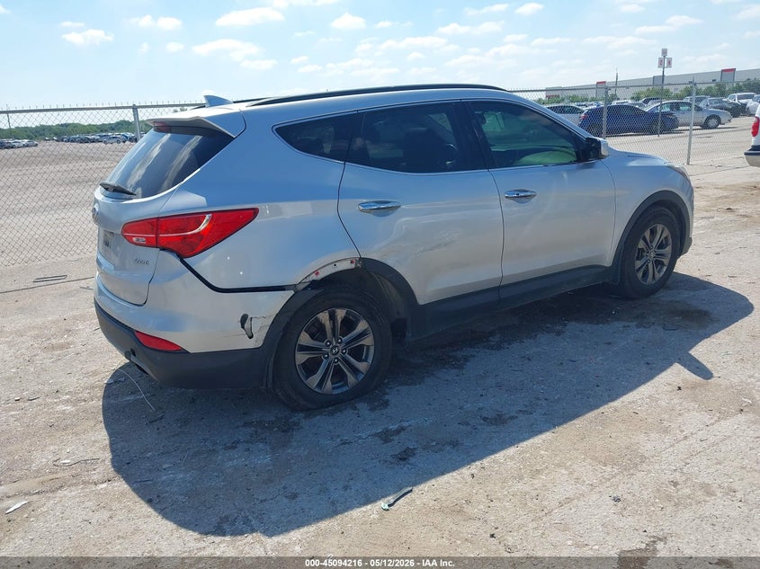 2014 Hyundai Santa fe VIN 5XYZU3LB7EG186194 IAAI salvage auction — REAR END, Original (Texas), sold $2,600 on 2026-07-28 (photo 4)