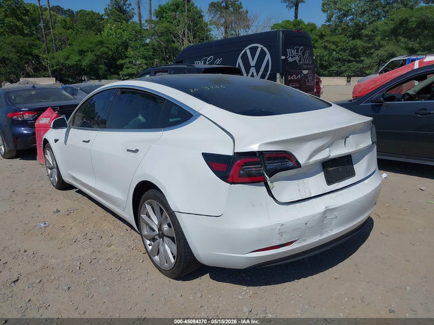 2020 Tesla Model 3 VIN 5YJ3E1EA9LF591277 IAAI salvage auction — REAR END, Salvage (Georgia), sold $6,050 on 2026-07-09 (photo 3)
