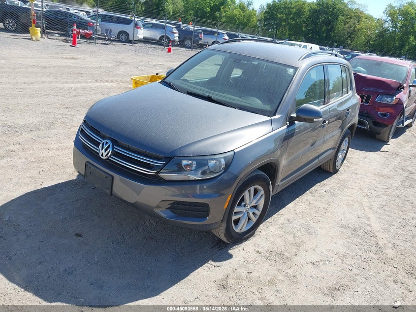 2016 Volkswagen Tiguan VIN WVGBV7AX7GW509309 IAAI salvage auction — HAIL, Salvage (Iowa), sold $1,050 on 2026-07-13 (photo 2)