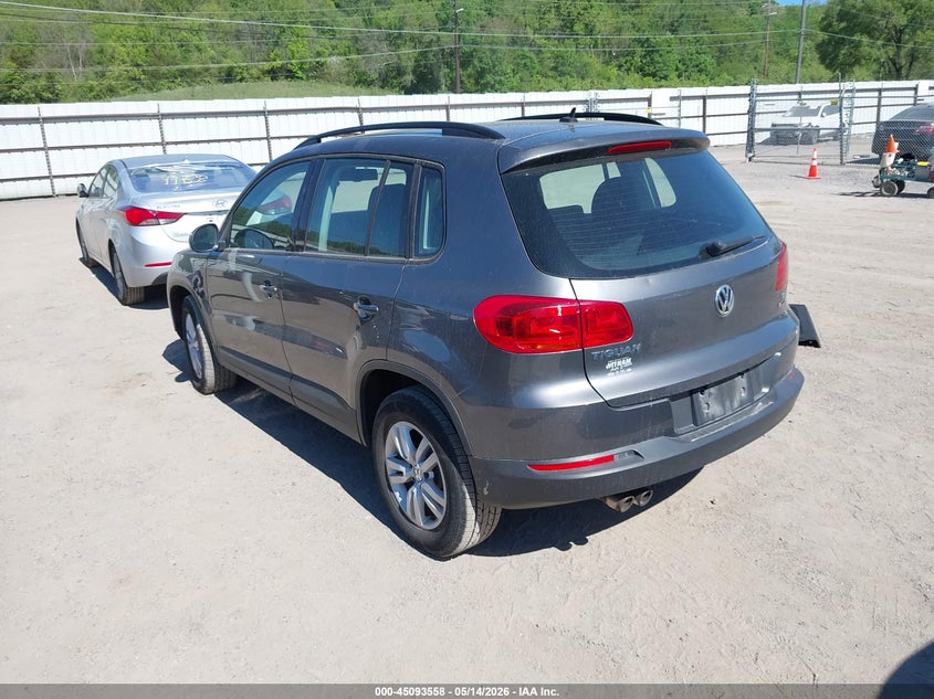 2016 Volkswagen Tiguan VIN WVGBV7AX7GW509309 IAAI salvage auction — HAIL, Salvage (Iowa), sold $1,050 on 2026-07-13 (photo 3)