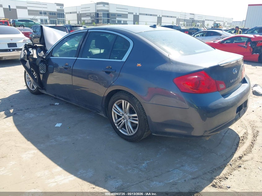 2012 Infiniti G VIN JN1DV6AP4CM701321 IAAI salvage auction — FRONT END, Salvage (Texas), sold $275 on 2026-07-07 (photo 3)