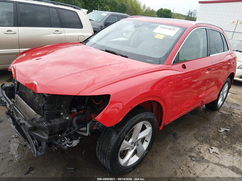 2020 Audi Q3 VIN WA1BECF38L1106931 IAAI salvage auction — FRONT END, Salvage (West Virginia), sold $4,300 on 2026-07-30 (photo 2)