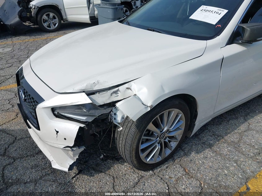 2021 Infiniti Q50 VIN JN1EV7BP0MM701519 IAAI salvage auction — LEFT FRONT, Salvage (California), sold $3,925 on 2026-07-28 (photo 6)