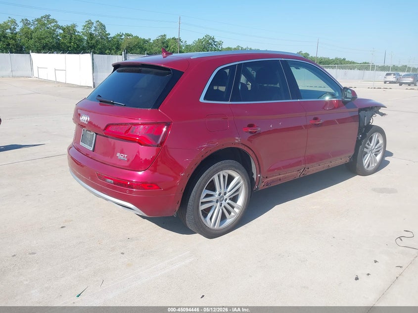 2018 Audi Q5 VIN WA1BNAFYXJ2122085 IAAI salvage auction — FRONT END, Original (Texas), sold $8,800 on 2026-07-24 (photo 4)