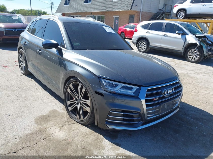 2018 Audi Sq5 VIN WA1C4AFY9J2008618 IAAI salvage auction — LEFT FRONT, Salvage (Illinois), sold $5,300 on 2026-08-22 (photo 1)