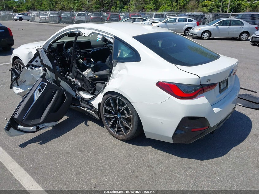 2024 BMW I4 VIN WBY33AW06RFS80467 IAAI salvage auction — SIDE, Salvage (North Carolina), sold $14,000 on 2026-07-17 (photo 3)