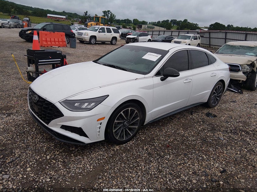 2020 Hyundai Sonata VIN 5NPEJ4J24LH021368 IAAI salvage auction — HAIL, Salvage (Arkansas), sold $5,975 on 2026-07-16 (photo 2)