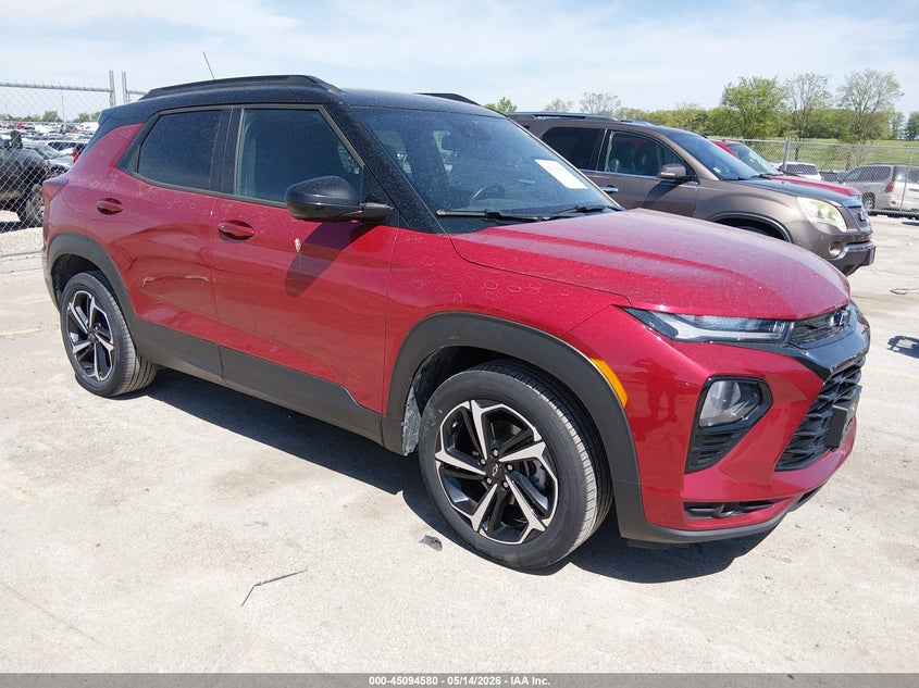2021 Chevrolet Trailblazer VIN KL79MTSL1MB116643 IAAI salvage auction — HAIL, Salvage (Iowa), sold $3,450 on 2026-07-21 (photo 1)