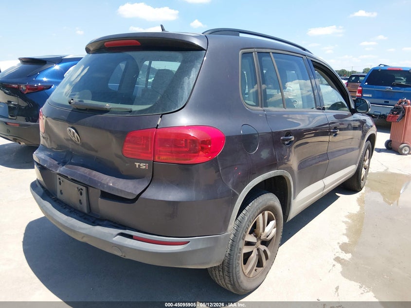 2016 Volkswagen Tiguan VIN WVGAV7AX6GW572350 IAAI salvage auction — NORMAL WEAR, Clear (Louisiana), sold $1,500 on 2026-07-06 (photo 4)