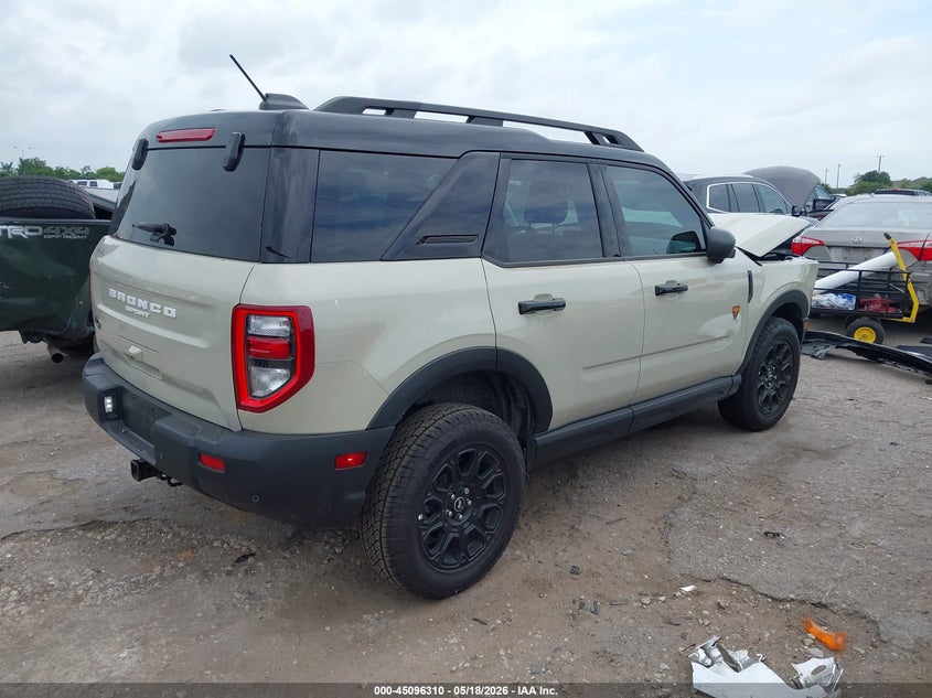 2025 Ford Bronco sport VIN 3FMCR9DA8SRF25199 IAAI salvage auction — FRONT END, Original (Texas), sold $8,550 on 2026-07-22 (photo 4)