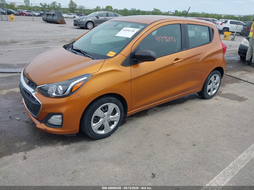 2019 Chevrolet Spark VIN KL8CB6SA9KC768571 IAAI salvage auction — HAIL, Salvage (Indiana), sold $2,700 on 2026-07-10 (photo 2)