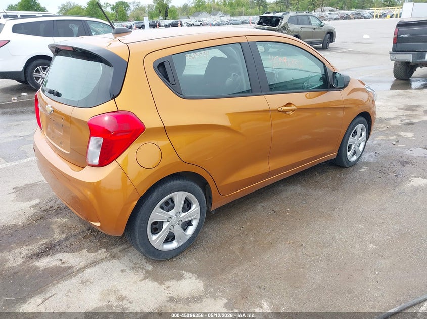 2019 Chevrolet Spark VIN KL8CB6SA9KC768571 IAAI salvage auction — HAIL, Salvage (Indiana), sold $2,700 on 2026-07-10 (photo 4)
