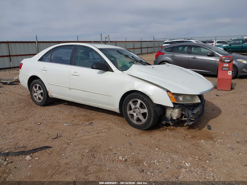2006 Hyundai Sonata VIN KMHEU46C06A104053 IAAI salvage auction — LEFT FRONT, Salvage (Texas), sold $125 on 2026-07-13 (photo 1)