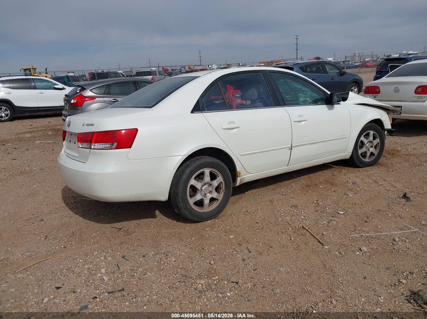 2006 Hyundai Sonata VIN KMHEU46C06A104053 IAAI salvage auction — LEFT FRONT, Salvage (Texas), sold $125 on 2026-07-13 (photo 4)
