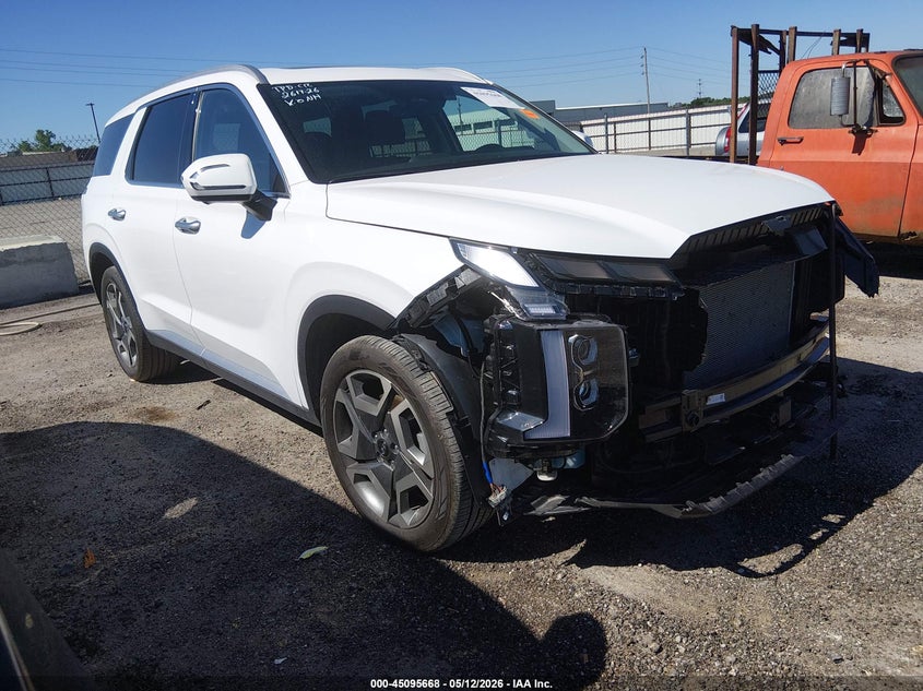 2025 Hyundai Palisade VIN KM8R44GE4SU909239 IAAI salvage auction — FRONT END, Clear (Oklahoma), sold $18,100 on 2026-07-31 (photo 1)