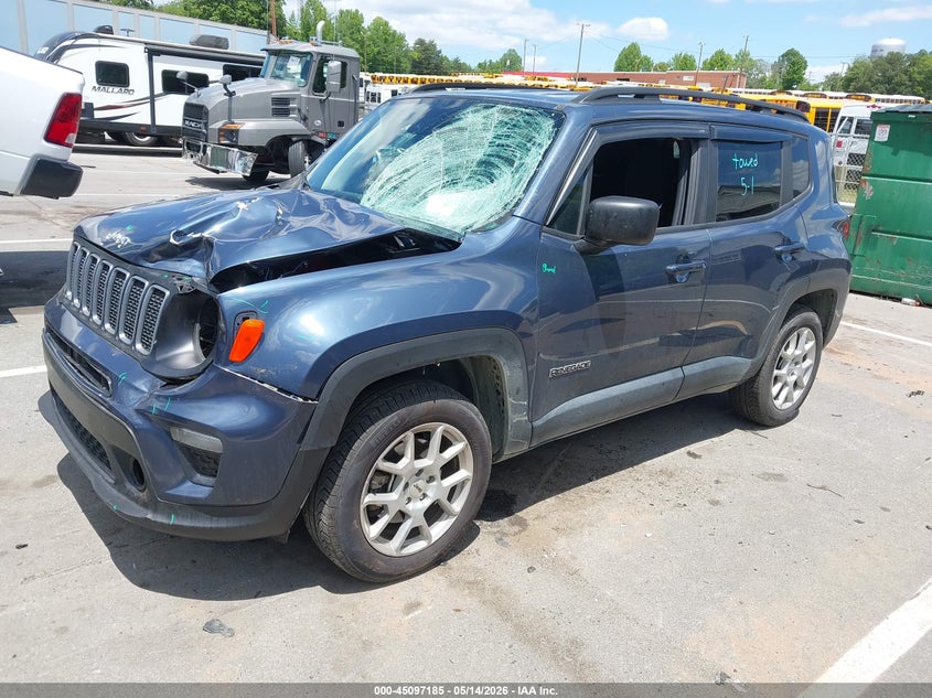 2022 Jeep Renegade VIN ZACNJDB12NPN60035 IAAI salvage auction — FRONT END, Salvage (North Carolina), sold $1,800 on 2026-07-23 (photo 2)