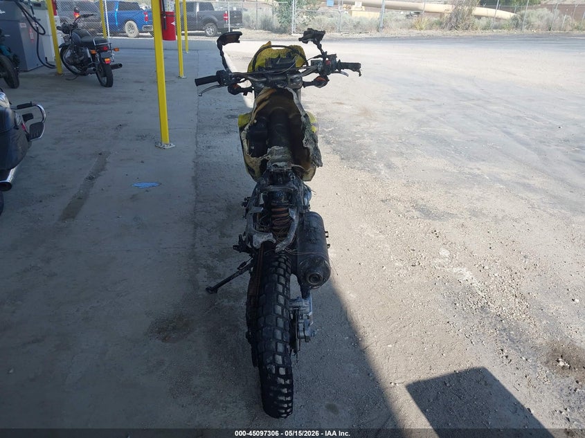 2007 Suzuki Dr-z400 s VIN JS1SK43A972101108 IAAI salvage auction — TOTAL BURN, Non-Repairable (California), sold $125 on 2026-07-29 (photo 6)
