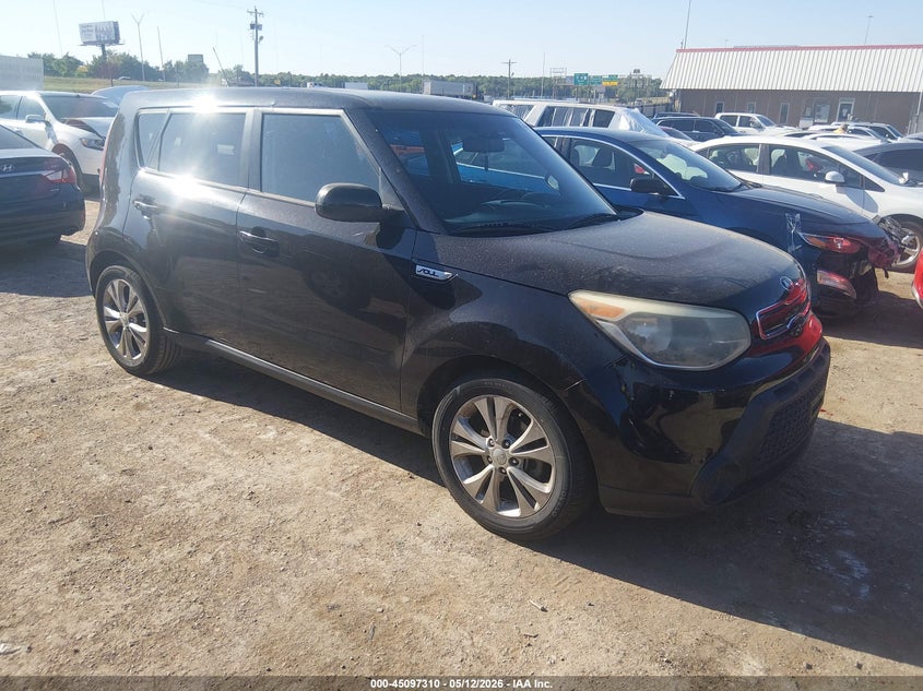 2015 Kia Soul VIN KNDJP3A51F7112303 IAAI salvage auction — LEFT FRONT, Salvage (Oklahoma), sold $900 on 2026-07-29 (photo 1)