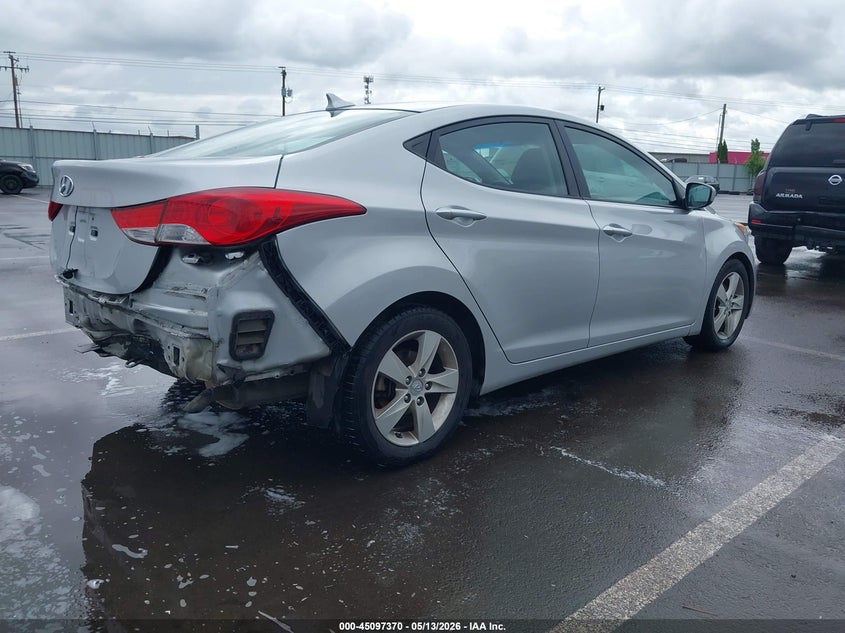2013 Hyundai Elantra VIN KMHDH4AE4DU716454 IAAI salvage auction — REAR END, Salvage (Oregon), sold $275 on 2026-07-21 (photo 4)