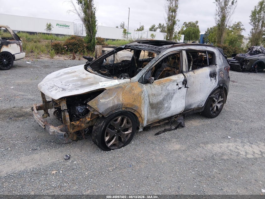 2017 Kia Sportage VIN KNDPR3A64H7261692 IAAI salvage auction — TOTAL BURN, Non-Repairable (California), sold $125 on 2026-07-06 (photo 2)