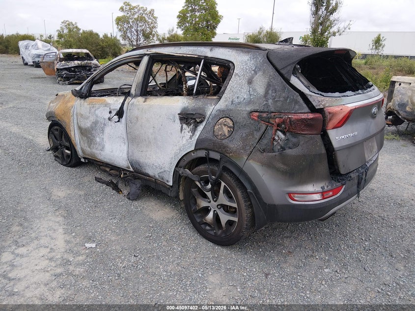 2017 Kia Sportage VIN KNDPR3A64H7261692 IAAI salvage auction — TOTAL BURN, Non-Repairable (California), sold $125 on 2026-07-06 (photo 3)