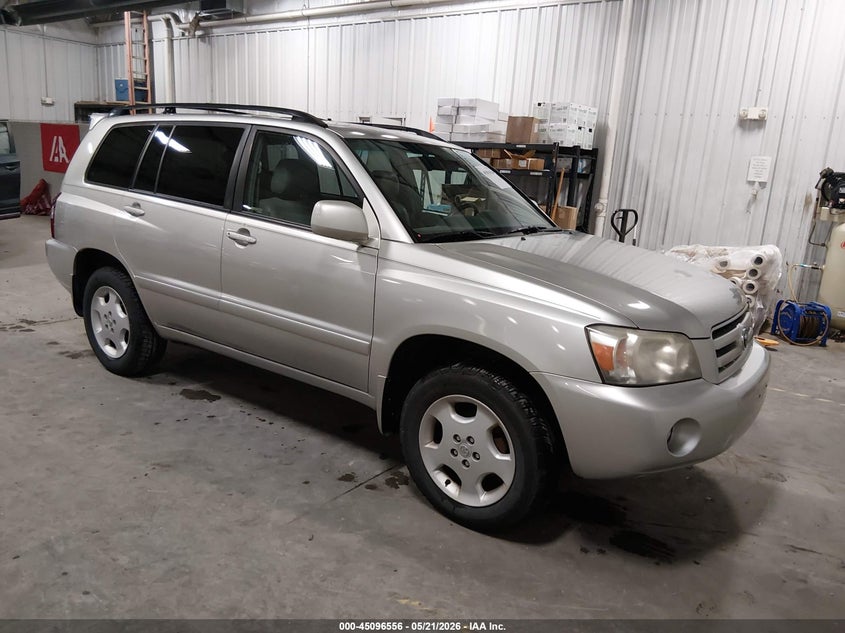 2007 Toyota Highlander VIN JTEEP21A970210798 IAAI salvage auction — HAIL, Salvage (Missouri), sold $1,250 on 2026-08-02 (photo 1)