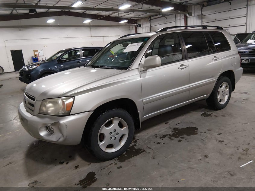 2007 Toyota Highlander VIN JTEEP21A970210798 IAAI salvage auction — HAIL, Salvage (Missouri), sold $1,250 on 2026-08-02 (photo 2)