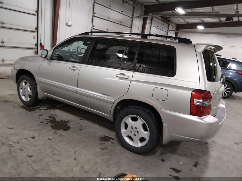 2007 Toyota Highlander VIN JTEEP21A970210798 IAAI salvage auction — HAIL, Salvage (Missouri), sold $1,250 on 2026-08-02 (photo 3)