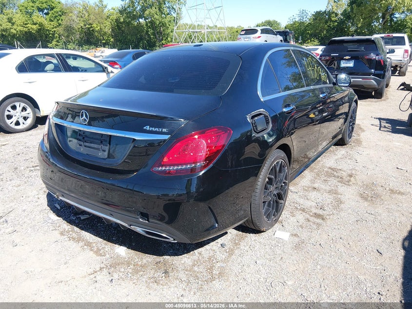 2020 Mercedes-benz C-klasse VIN 55SWF8EB0LU327567 IAAI salvage auction — RIGHT FRONT, Salvage Title, sold $8,250 on 2026-08-19 (photo 4)