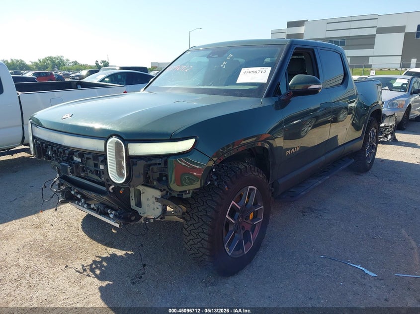 2022 Rivian R1t VIN 7FCTGAAL4NN004483 IAAI salvage auction — FRONT & REAR, Original (Texas), sold $8,500 on 2026-07-29 (photo 2)