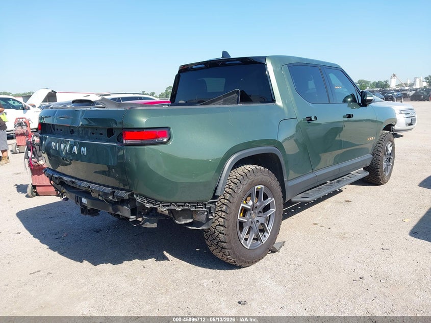 2022 Rivian R1t VIN 7FCTGAAL4NN004483 IAAI salvage auction — FRONT & REAR, Original (Texas), sold $8,500 on 2026-07-29 (photo 4)