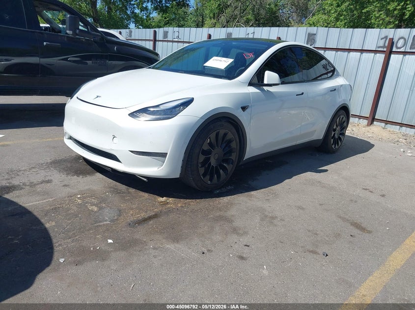 2020 Tesla Model y VIN 5YJYGDEF3LF022194 IAAI salvage auction — FRONT END, Salvage (Utah), sold $9,600 on 2026-07-09 (photo 2)