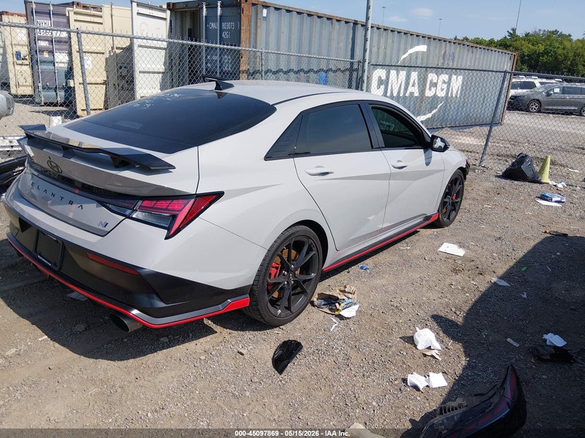 2025 Hyundai Elantra n VIN KMHLW4DK5SU031427 IAAI salvage auction — FRONT END, Salvage (Tennessee), sold $9,525 on 2026-07-16 (photo 4)