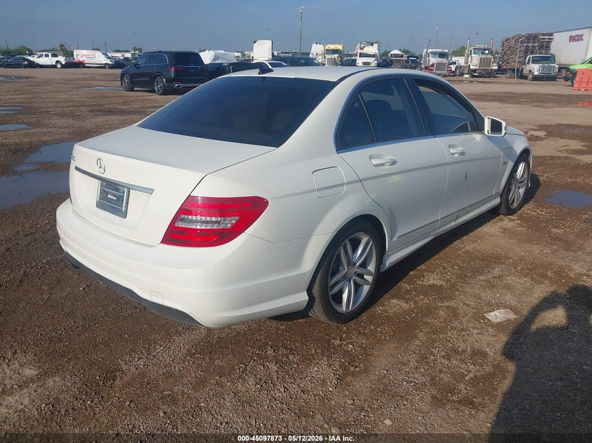 2012 Mercedes-benz C-klasse VIN WDDGF4HB6CA609284 IAAI salvage auction — FRONT END, Original (Texas), sold $250 on 2026-07-29 (photo 4)