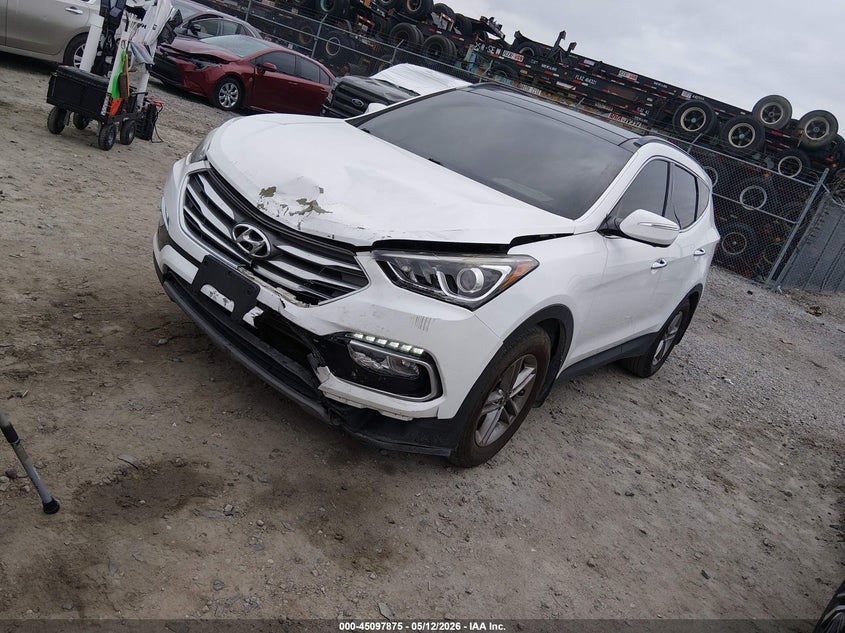 2018 Hyundai Santa fe VIN 5XYZU3LB0JG556296 IAAI salvage auction — FRONT END, Salvage (Georgia), sold $3,150 on 2026-07-17 (photo 2)