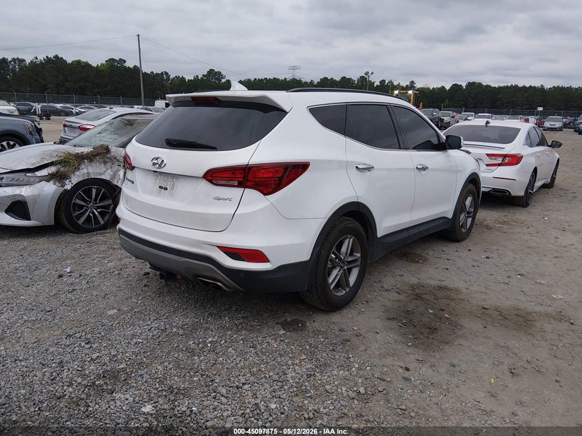 2018 Hyundai Santa fe VIN 5XYZU3LB0JG556296 IAAI salvage auction — FRONT END, Salvage (Georgia), sold $3,150 on 2026-07-17 (photo 4)