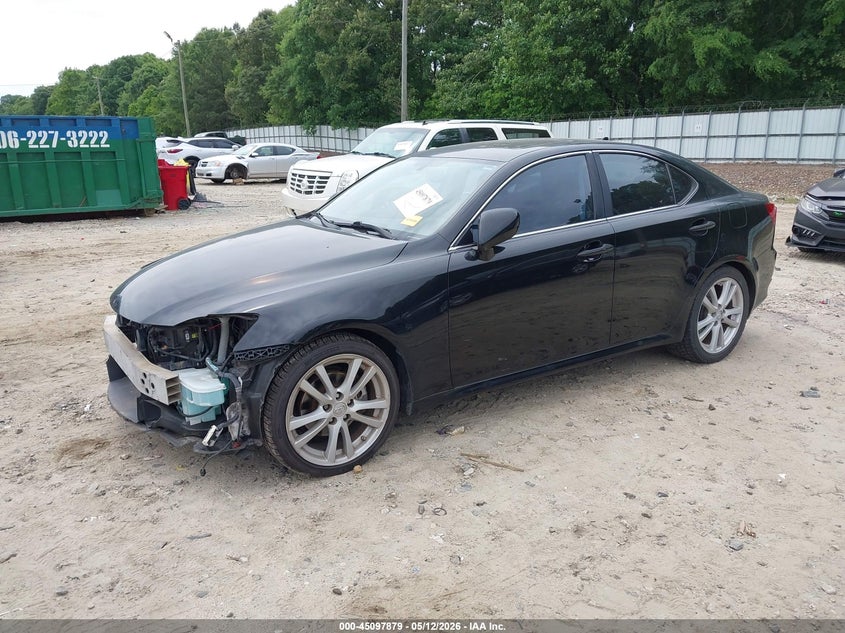 2007 Lexus Is VIN JTHBK262X75049385 IAAI salvage auction — FRONT END, Salvage (Georgia), sold $450 on 2026-07-10 (photo 2)