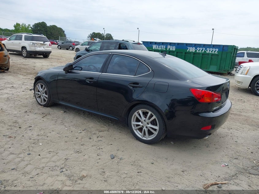 2007 Lexus Is VIN JTHBK262X75049385 IAAI salvage auction — FRONT END, Salvage (Georgia), sold $450 on 2026-07-10 (photo 3)