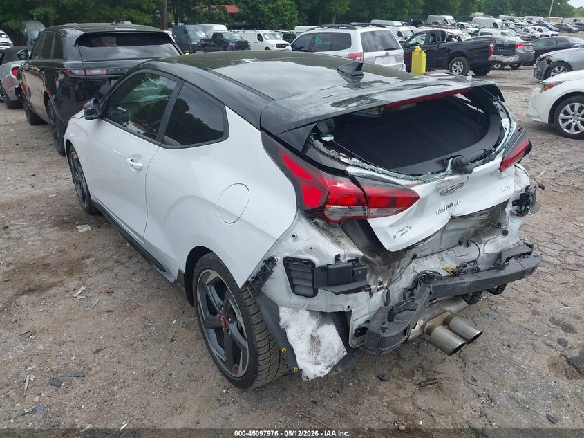 2020 Hyundai Veloster VIN KMHTH6AB3LU031843 IAAI salvage auction — REAR END, Salvage (Georgia), sold $275 on 2026-07-29 (photo 3)