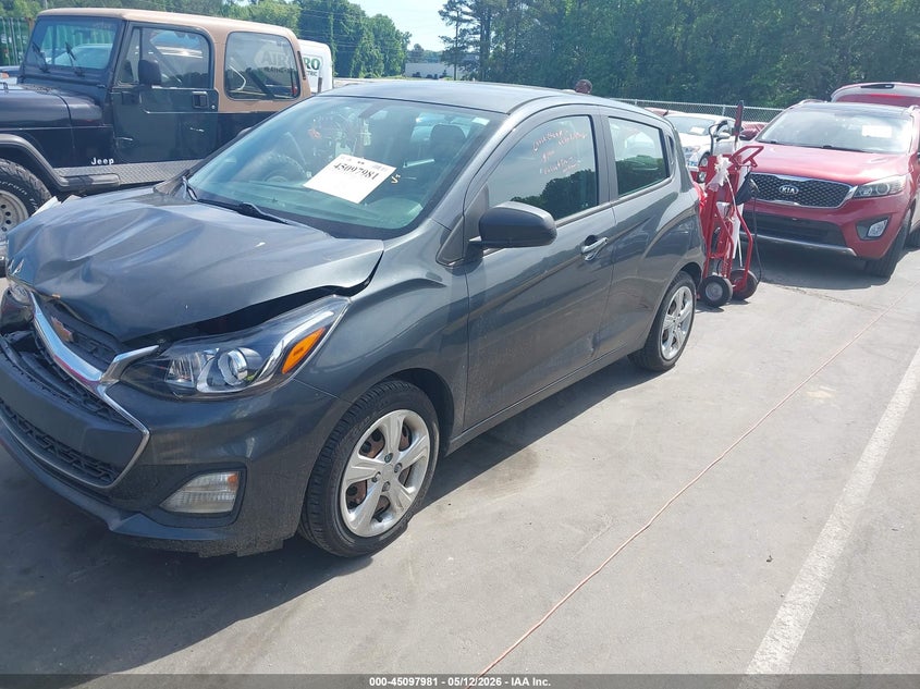 2020 Chevrolet Spark VIN KL8CB6SA7LC429454 IAAI salvage auction — FRONT & REAR, Salvage (North Carolina), sold $825 on 2026-07-08 (photo 2)