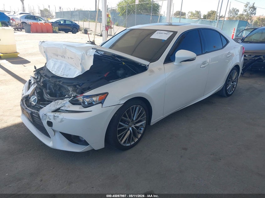 2015 Lexus VIN JTHBF1D21F5075468 IAAI salvage auction — FRONT END, Salvage (California), sold $3,900 on 2026-07-24 (photo 2)