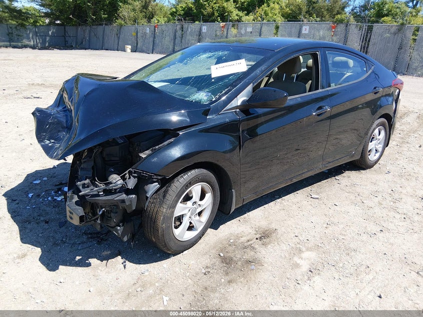 2015 Hyundai Elantra VIN KMHDH4AE9FU354639 IAAI salvage auction — FRONT END, Salvage (New Jersey), sold $475 on 2026-07-07 (photo 2)