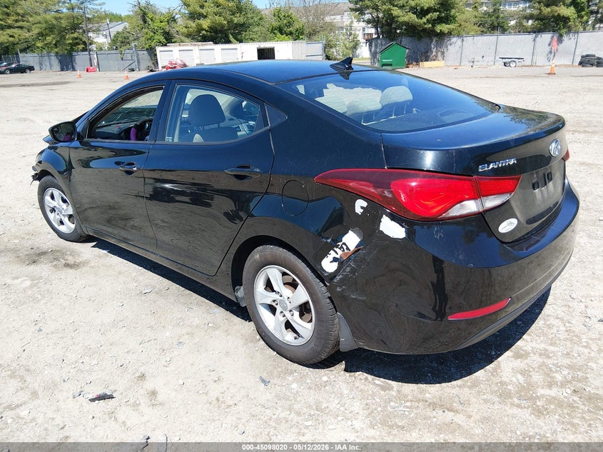 2015 Hyundai Elantra VIN KMHDH4AE9FU354639 IAAI salvage auction — FRONT END, Salvage (New Jersey), sold $475 on 2026-07-07 (photo 3)