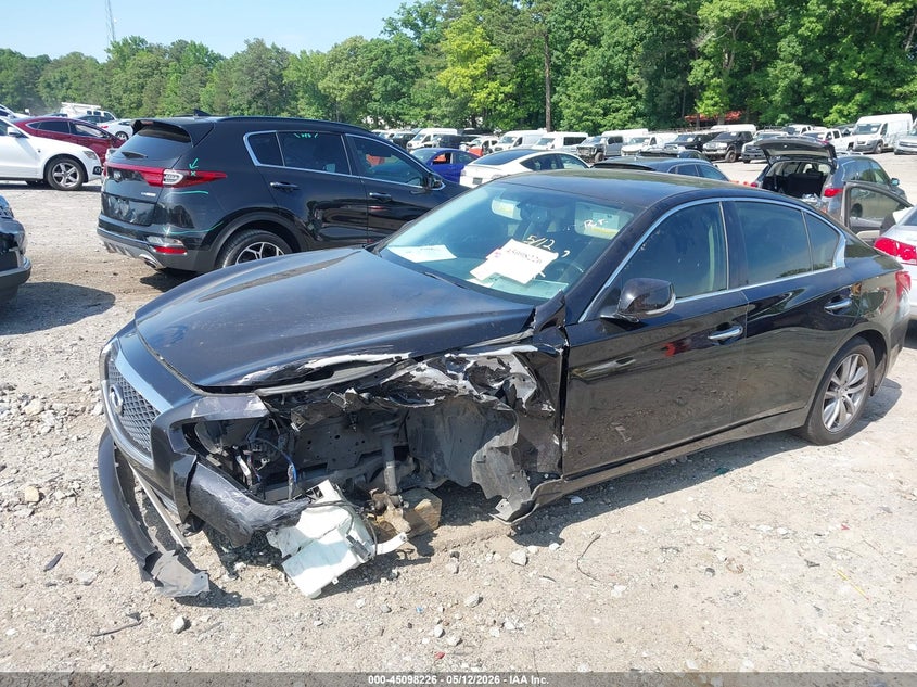 2014 Infiniti Q50 VIN JN1BV7AP5EM691205 IAAI salvage auction — FRONT END, Salvage (Georgia), sold $825 on 2026-07-29 (photo 2)