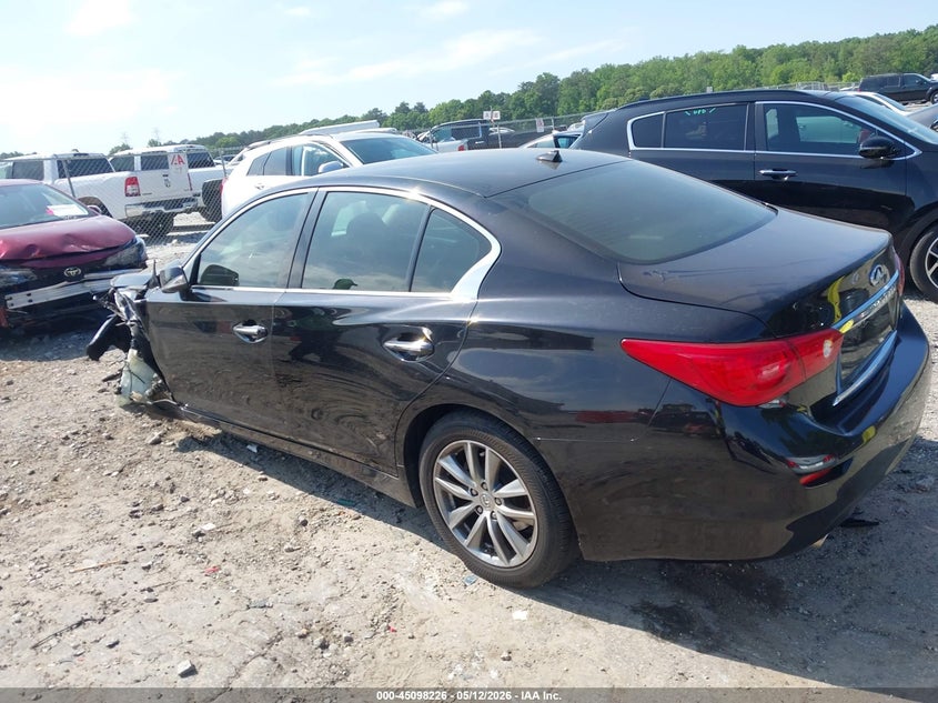 2014 Infiniti Q50 VIN JN1BV7AP5EM691205 IAAI salvage auction — FRONT END, Salvage (Georgia), sold $825 on 2026-07-29 (photo 3)