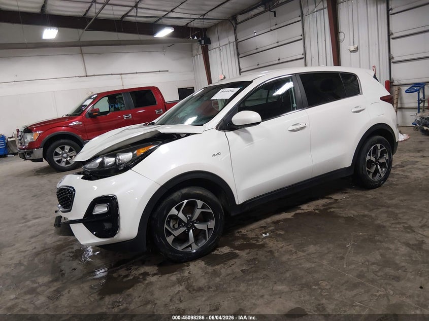 2022 Kia Sportage VIN KNDPMCAC0N7007543 IAAI salvage auction — FRONT END, Salvage Title, sold $1,950 on 2026-07-21 (photo 2)