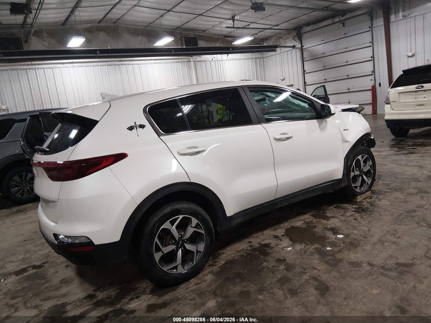 2022 Kia Sportage VIN KNDPMCAC0N7007543 IAAI salvage auction — FRONT END, Salvage Title, sold $1,950 on 2026-07-21 (photo 4)