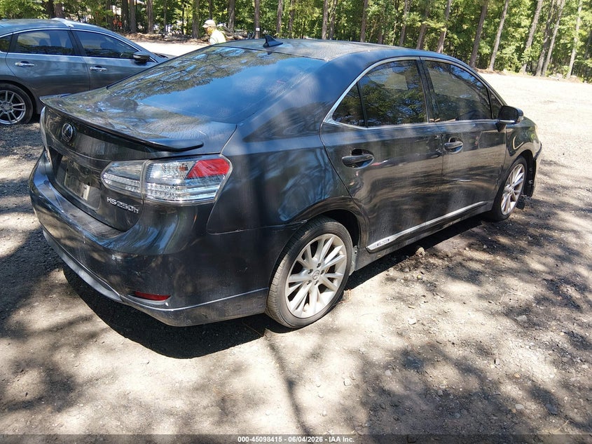 2010 Lexus Hs 250h VIN JTHBB1BA7A2014609 IAAI salvage auction — REPOSSESSION, Clear (Virginia), sold $350 on 2026-07-21 (photo 4)