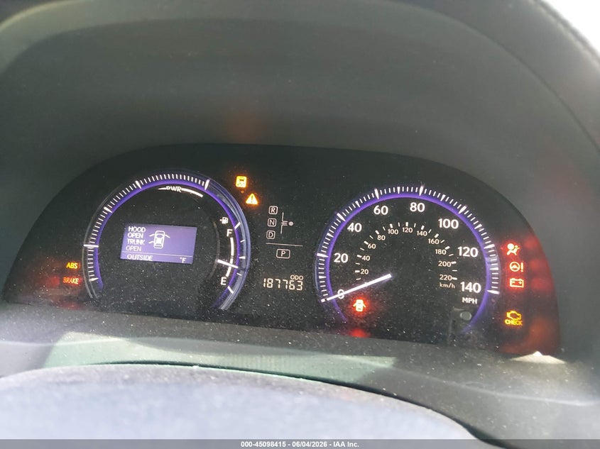 2010 Lexus Hs 250h VIN JTHBB1BA7A2014609 IAAI salvage auction — REPOSSESSION, Clear (Virginia), sold $350 on 2026-07-21 (photo 7)